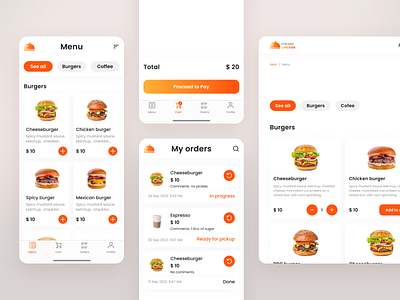 Food Delivery App & Website Design app burgers design food delivery mobile ui ux web