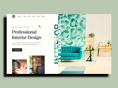 Modern Interior Website architect architecture art clean decoration design figma furniture home home decoration homedecor interior interior design landing page living room minimalist modern interior real estate uiux website