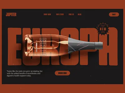 Jupiter Wine Website clean dark design ecommerce landing logo mode page parallax scroll ui ux web website wine