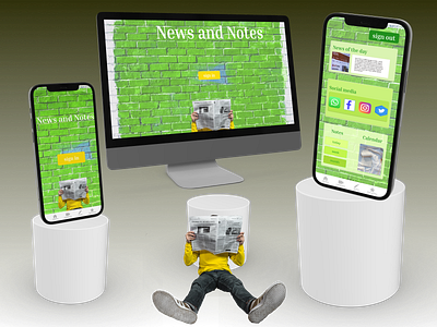 News and Notes design graphic design ui vector