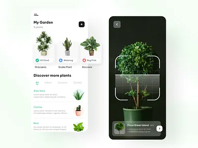 My Plant App design eco green my my plant nature plant trend ui ui design uidesign uiux ux uxdesign