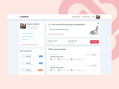 Ipokrat — Smart web app employment agency in the medical field app dashboard design digital strategy employment agency ergonomy graphic design healthcare professionals identity illustration job solution marketing website medical field recruitment ui user experience user interface ux web app website