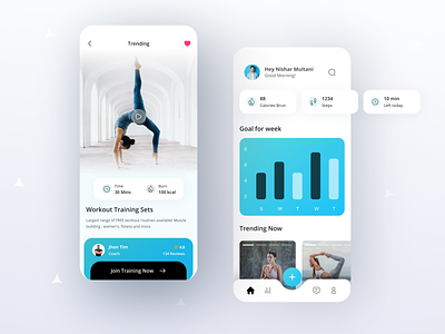 Fitness And Workout App activity app exercise fitness fitness app fitness plan fitness tracking gym mobile mobile app nishar nutrition tracker personal trainer personal training training traking workout workout app yoga