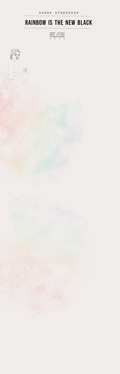 RAINBOW IS THE NEW BLACK artwork design illustration