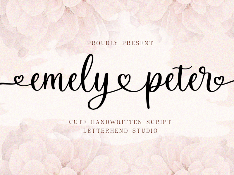 Emely and Peter - Lovely Script bold font freebies