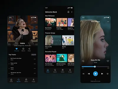 Music Player App app design ui ux