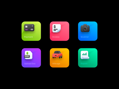 Soft 3D Icons 3d app icons booking business camera clean design icons illustration invoice ios mileage mobile online payment reciept scanner scheduling ui upload doc