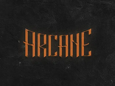 ARCANE arcane black branding design gold inspiration letter lettering logo vector