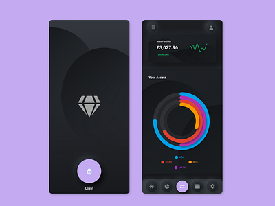 Portfolio Tracker app app design application crypto design logo mobile mobile app portfolio ui