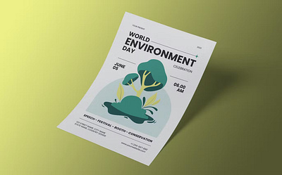 FREE Environment Day Flyer Set aesthetic branding catalog clean day flyer design environment environment day flyer flyer set global graphic design illustration indesign magazine motion graphics print printable template ui