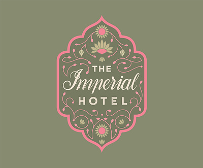 Imagined Hotel, The Imperial branding decorative illustration design floral illustration folk art graphic design hotel design illustration vector vintage illustration