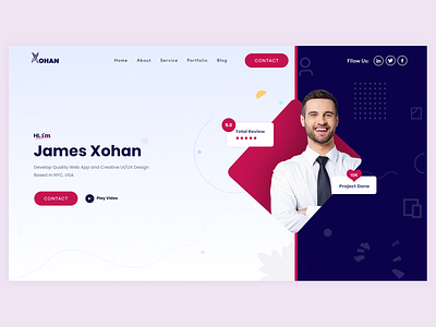 Xohan Personal Portfolio Template design personal portfolio ui ux web