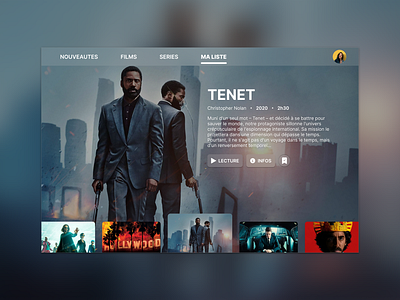 Minimalist TV App app branding dailyui design figma graphic design minimalist movie netflix series tenet tv app ui ui design ux ux design ux ui