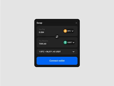 Crypto Swap Concept bitcoin concept crypto crypto app crypto wallet cryptocurrency exchange finance financial app swap ui ui design ui ux usdt ux wallet web3