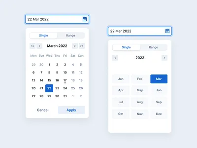 Date Picker app calendar date date picker picker range single ui