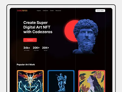 NFT Art art nft blockchain branding codezeros graphic design motion graphics nft ui ux