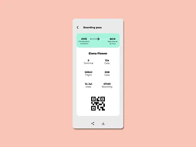 Boarding pass | Daily UI 024 app dailyui design explore ui