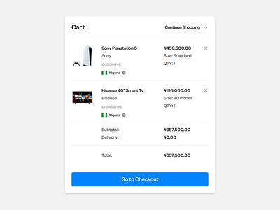 Cart Modal 🛒 app cart design ecommerce minimalism modal ui uiux ux