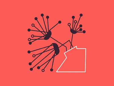 Broken Flower #4 flower geometry icon illustration line logo minimal vase