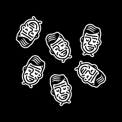 Araby - Face stickers behance black brand branding design dribbble face icon logo mark symbol