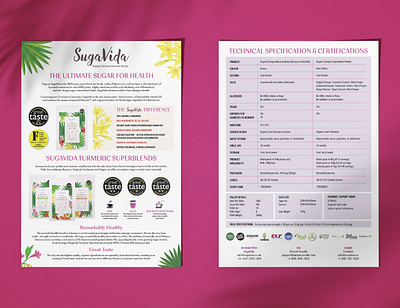 SugaVida Turmeric Superblends Double-sided Flyer branding creative creative designer design flyer design freelance freelance designer freelance graphic designer graphic design graphic designer layout design layout designer logo poster design print print designer typography typography design visual design visual designer