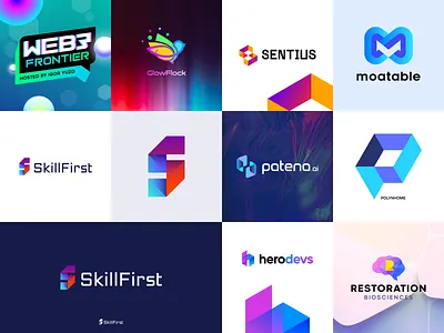 Logo design branding logo mix vector