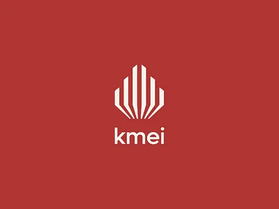 KMEI branding design logo red shapes