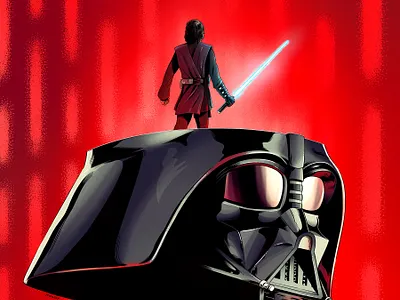 Star Wars + Severance anakin darth vader fan art illustration red severance star wars