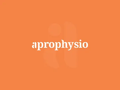 Aprophysio branding design logo movement orange theraphy