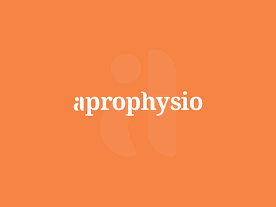 Aprophysio branding design logo movement orange theraphy