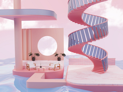 Relaxing Water Home 1.0 3d 3d artist design illustration ui