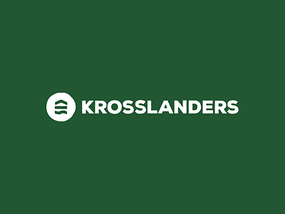 Krosslanders branding design fields logo mountains water