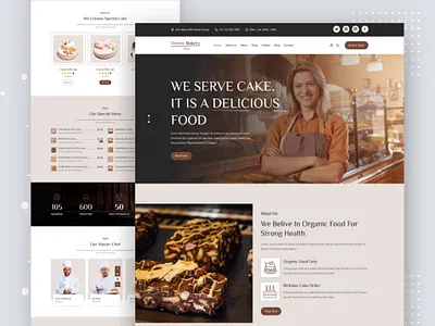 Bakery Landing Page Design bakery bakery packaging bakery shop cake coffee shop confectionery cookies fleexstudio food shop landing minimal restaurent ui ui designer ux uxui web agency web design website design wordpress