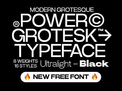 Power Grotesk - Free Font design font fonts illustration logo type type design typeface typography ui