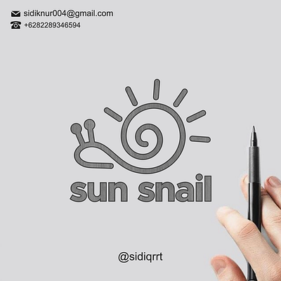 SUN SNAIL design graphic design icon illustration logo minimal typography vector