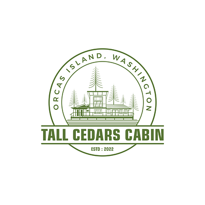 Tall Cedars Cabin Logo brand design brand identity branding design illustration line art logo logo design unique vector vintage