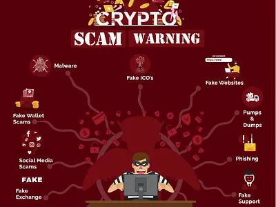 Crypto Scam Info Graphics app branding design graphic design illustration logo typography ui ux vector