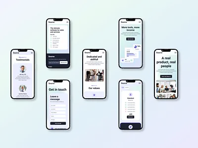 Source ~ Mobile beautiful dashboard design feature page landing page product page technology ui website