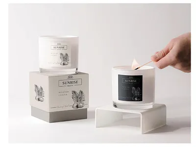 Sunrise - Branding, Logo, Packaging Design - Graphic Designer brand branding candle concept design graphic design illustration