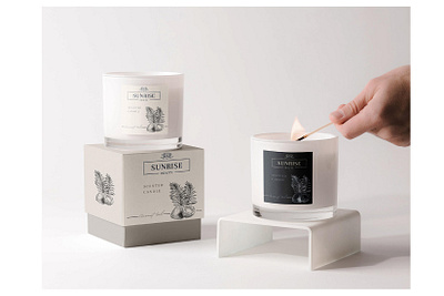 Sunrise - Branding, Logo, Packaging Design - Graphic Designer brand branding candle concept design graphic design illustration