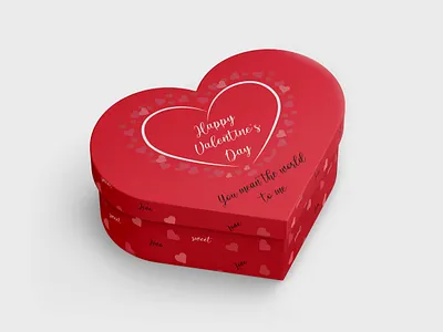 St. Valentine's gift box design box chocolate love red st. valentines day sweet