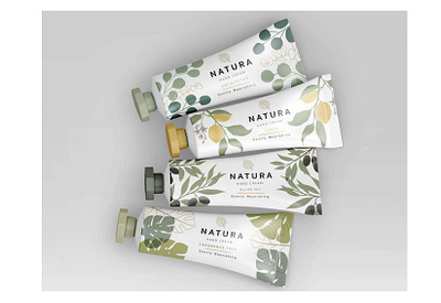 Natura Skincare - Branding, Labels, Logo, Packaging Design brand branding concept design graphic design illustration label logo