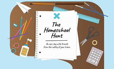 Homeschool Hunt branding design illustration lettering ui