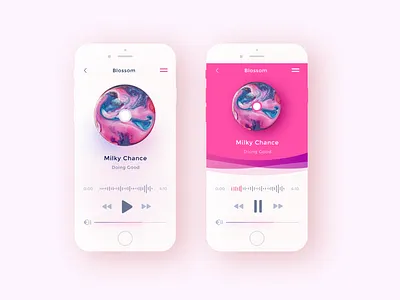 Dreamy Music Player Daily UI color design musicplayer ui