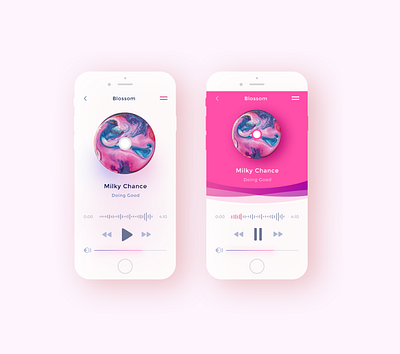 Dreamy Music Player Daily UI color design musicplayer ui
