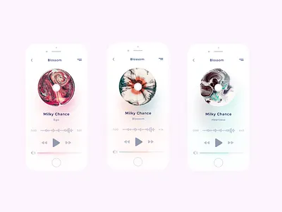 Dreamy Music Player Daily UI color musicplayer ui