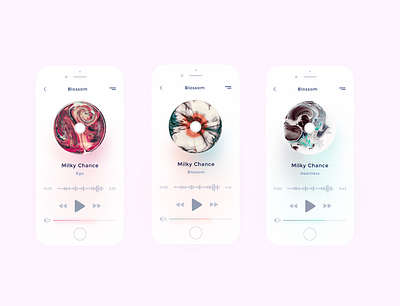 Dreamy Music Player Daily UI color musicplayer ui