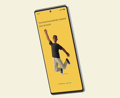 Account Creation Success Screen app design design figma mobile app design ui