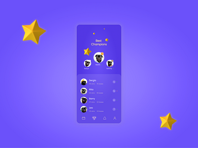 Leaderboard dailyui game leaderboard pug stars ui ux win winners