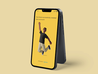 iPhone Mockup -SignUp Success screen app design design figma mobile app design ui